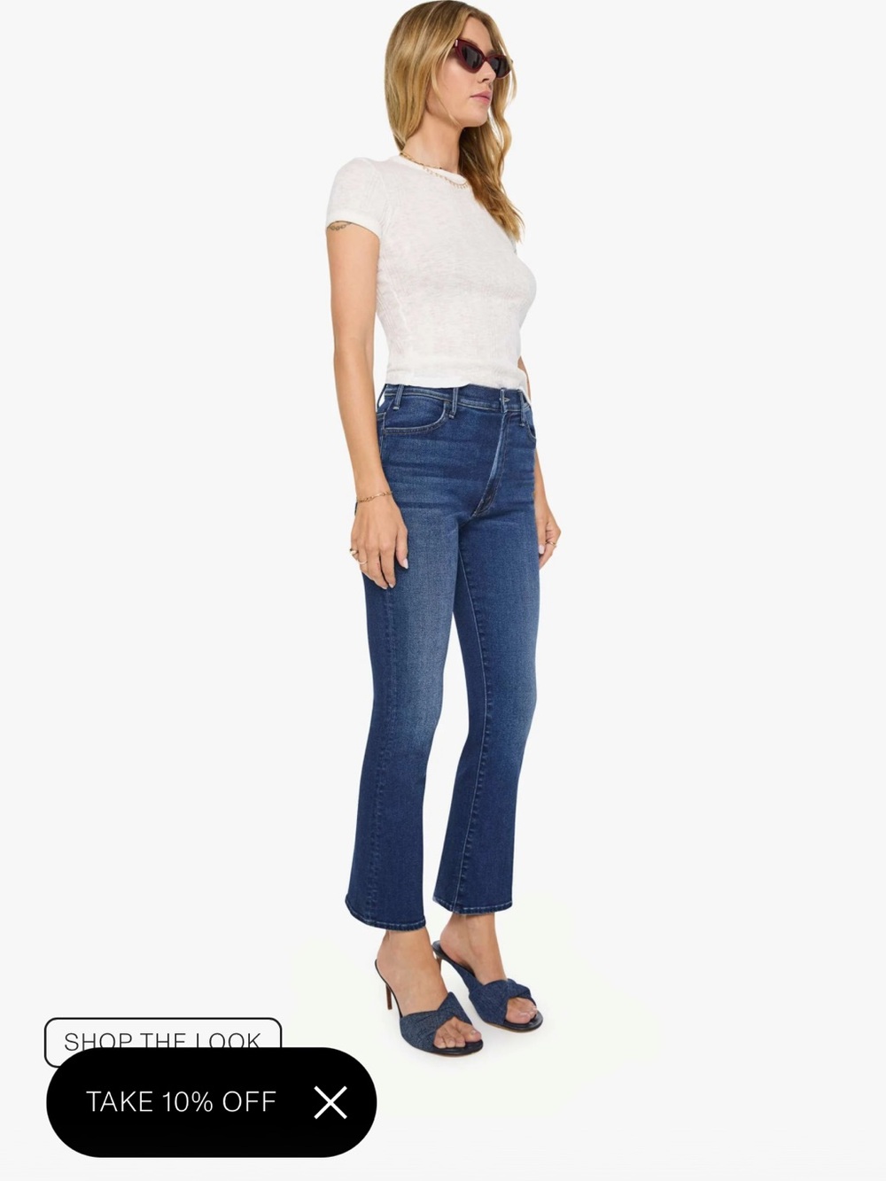 MOTHER The Hustler Ankle Jeans- Taking Changes Wash, Size 26